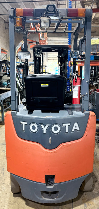 Toyota Forklift For Sale Electric Forklift 2015 Toyota Model 8FBC25 and 2017 Tested Battery 4,400 LB Capacity 189" Height  Stock # 0271