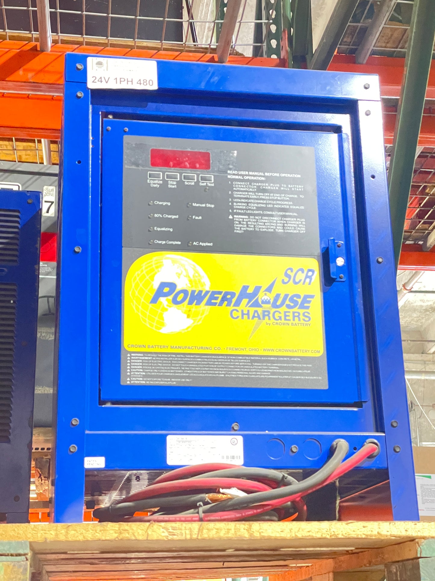 Battery Charger for sale 24 Volt 1 Phase, 380 Amp Hour  208/240/480 Volts Input