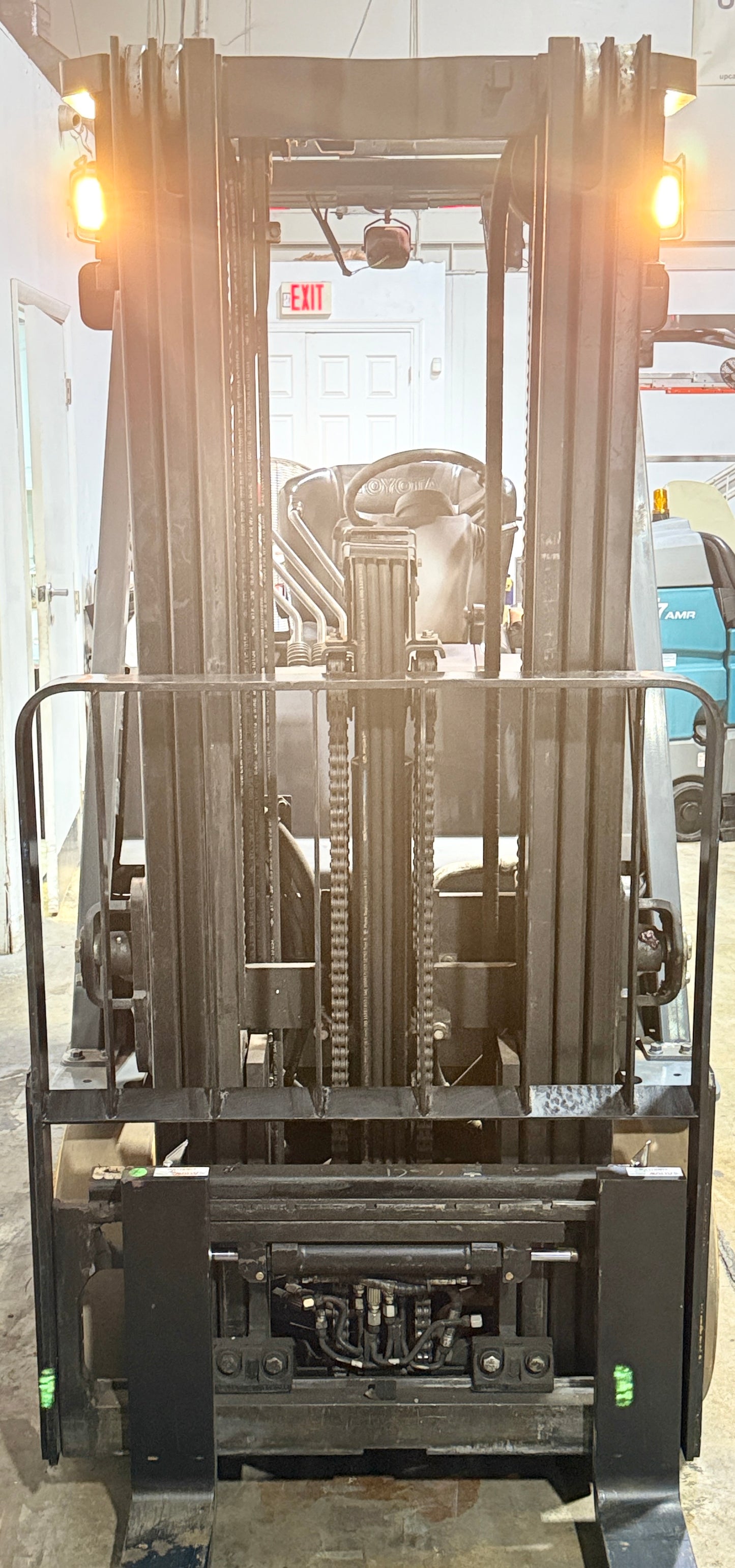 Toyota Forklift For Sale Electric Forklift 2015 Toyota Model 8FBCU25 and 2017 Tested Battery 4,400 LB Capacity 189" Height  Stock # 0271