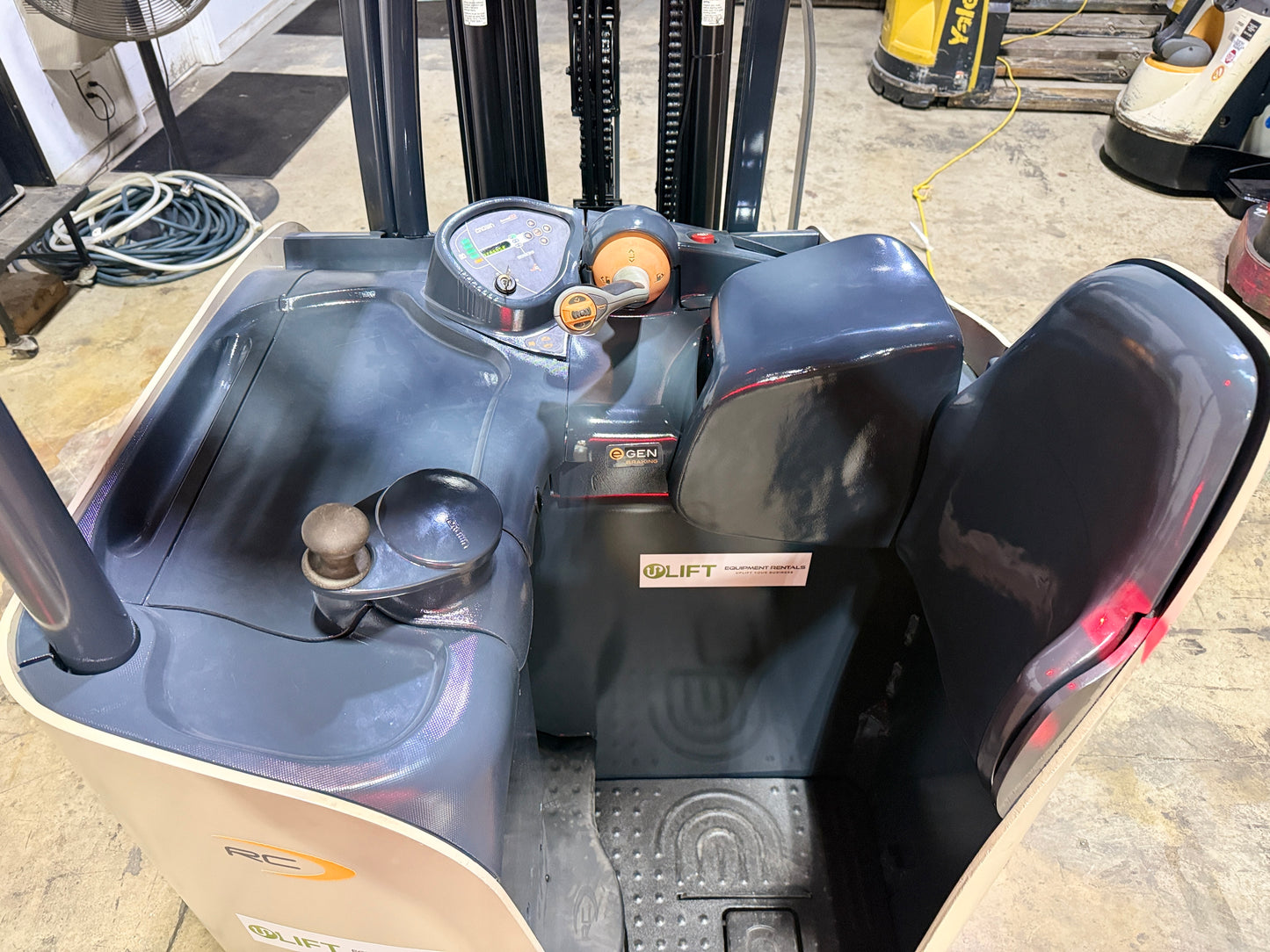 Forklift For Sale Electric Forklift 2014 Crown RC5500 Narrow Aisle As-Is Battery Height  Stock # 9174