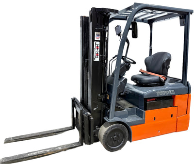 Toyota Freezer Conditioned Forklift For Sale Electric Forklift 2019 Toyota Model 8FBE15U and 2019 Tested Battery 2,700 LB Capacity 170" Height  Stock # 8049