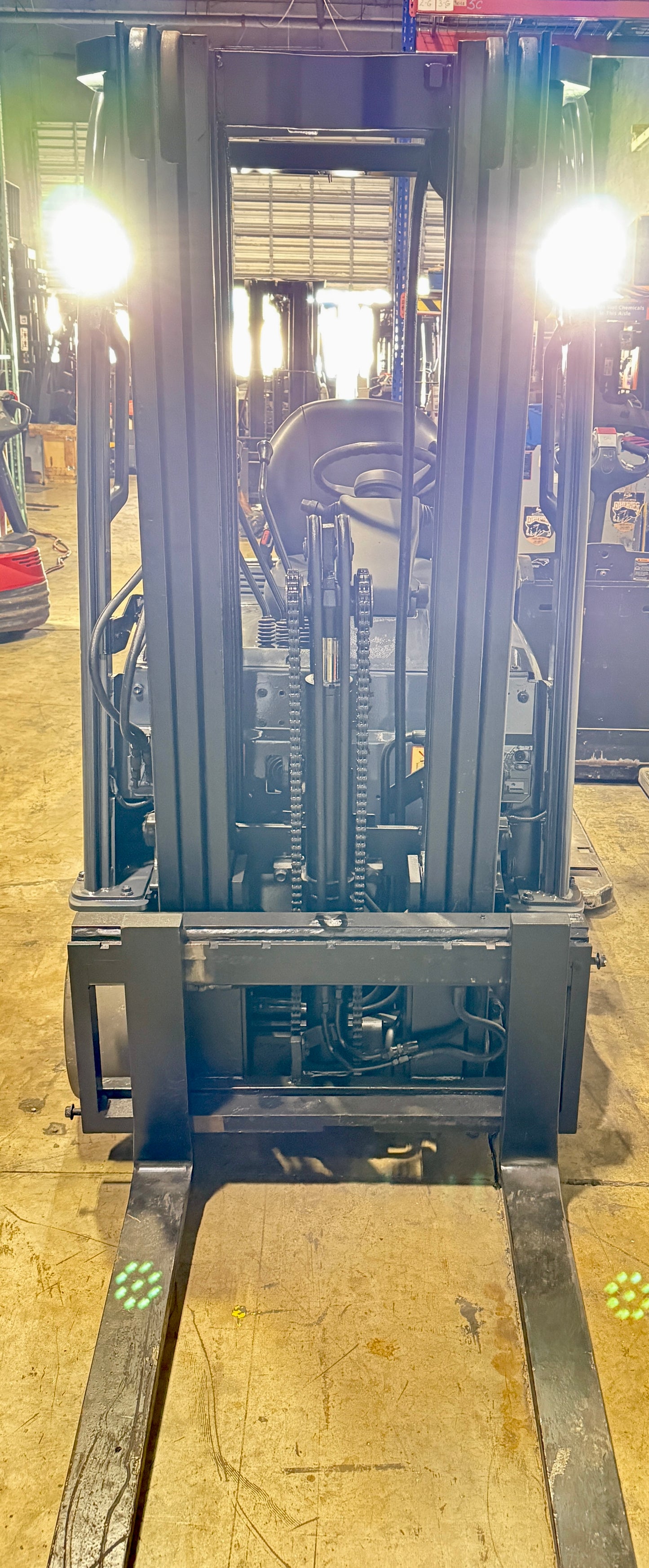 Toyota Freezer Conditioned Forklift For Sale Electric Forklift 2019 Toyota Model 8FBE15U and 2019 Tested Battery 2,700 LB Capacity 170" Height  Stock # 8049