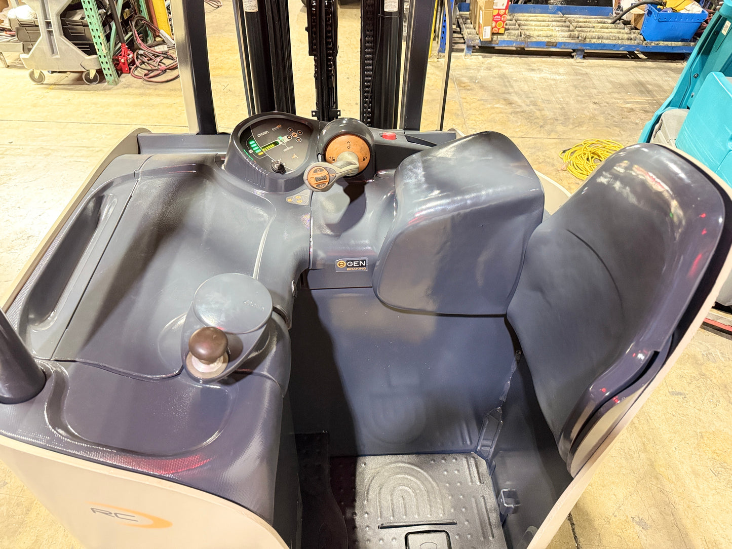 Forklift For Sale Electric Forklift 2015 Crown RC5500 Narrow Aisle April 2023 Tested AGM Battery Height  Stock # 3801