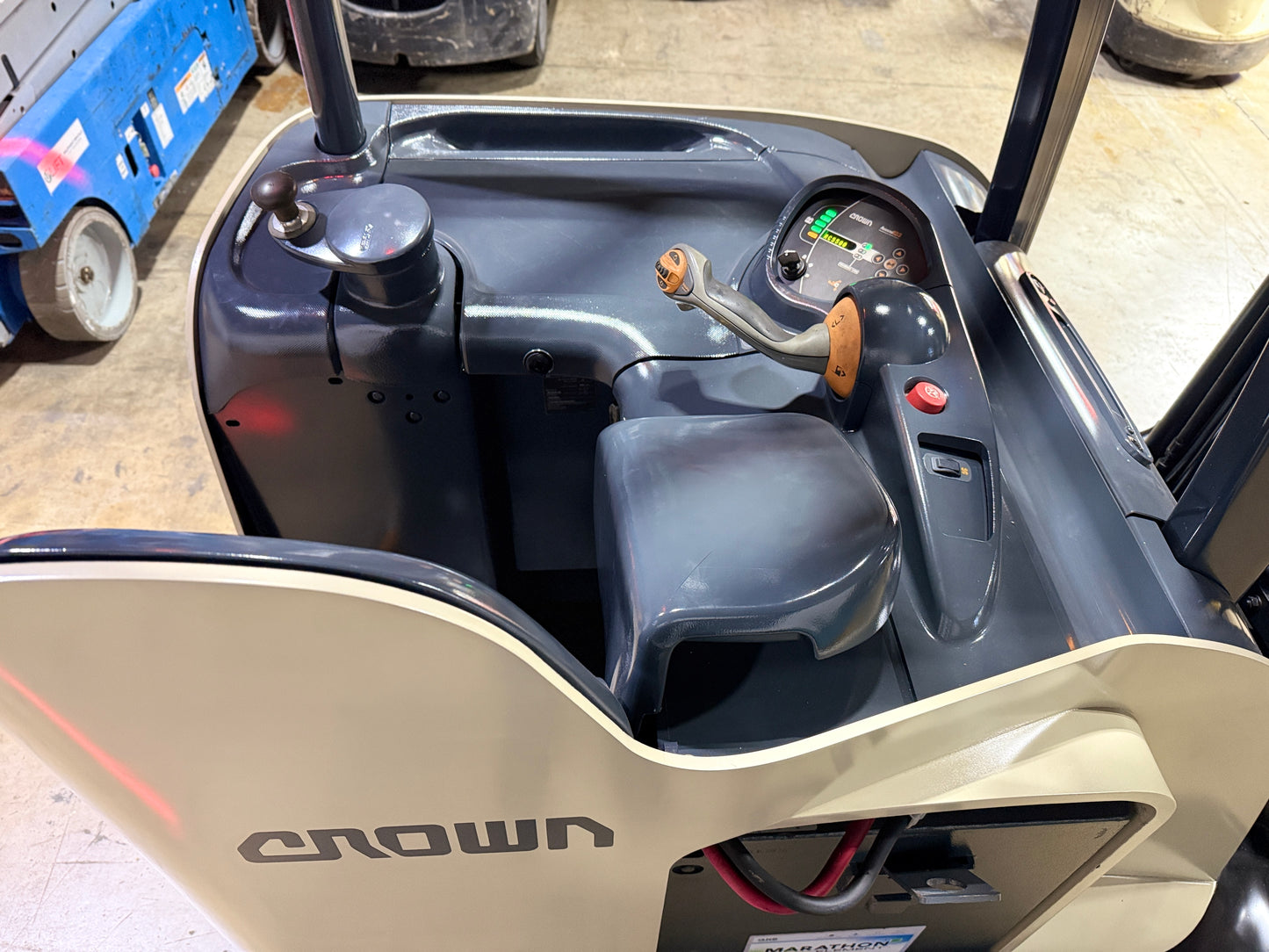 Forklift For Sale Electric Forklift 2015 Crown RC5500 Narrow Aisle April 2023 Tested AGM Battery Height  Stock # 3801