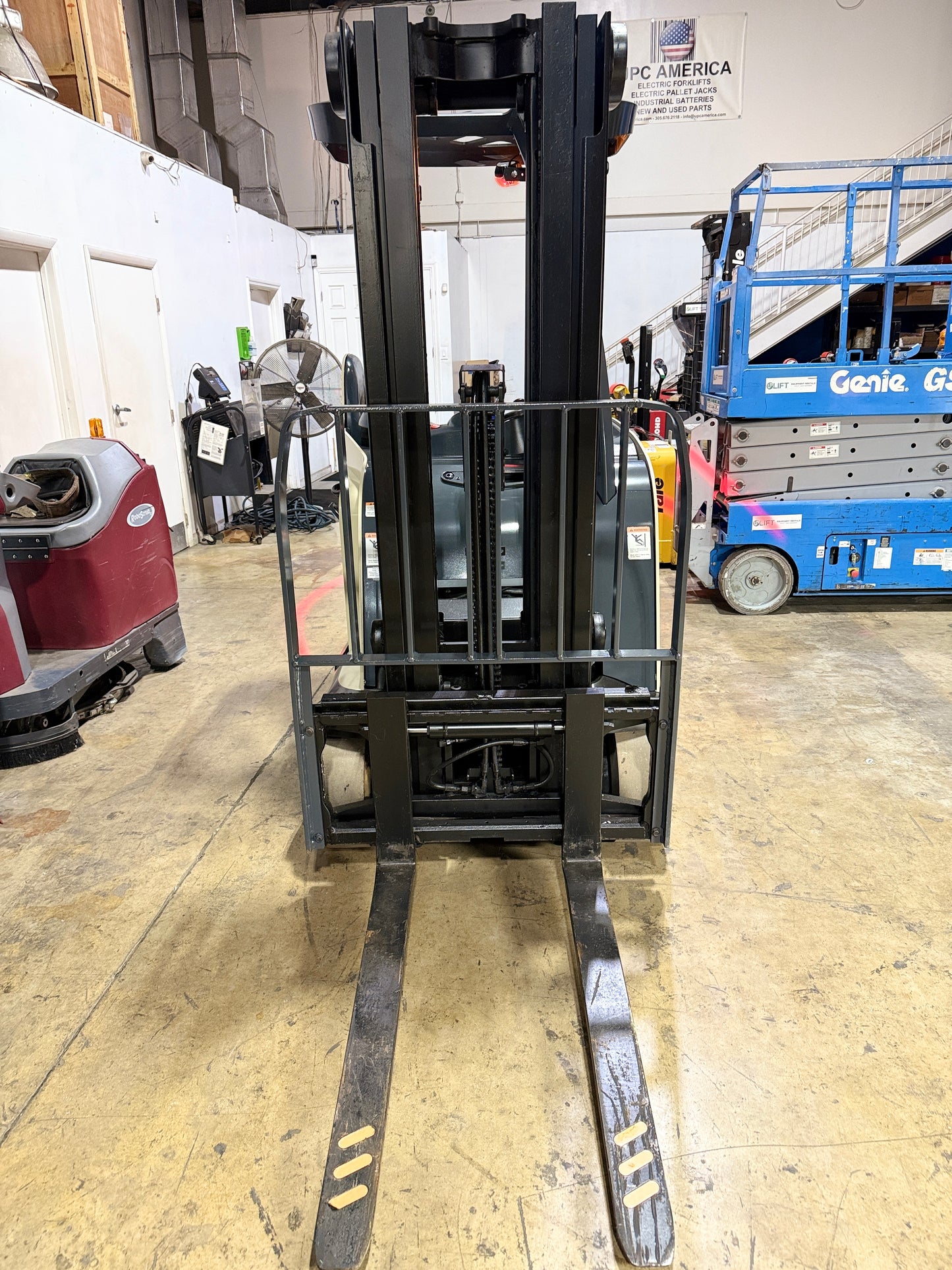 Forklift For Sale Electric Forklift 2015 Crown RC5500 Narrow Aisle April 2023 Tested AGM Battery Height  Stock # 3801