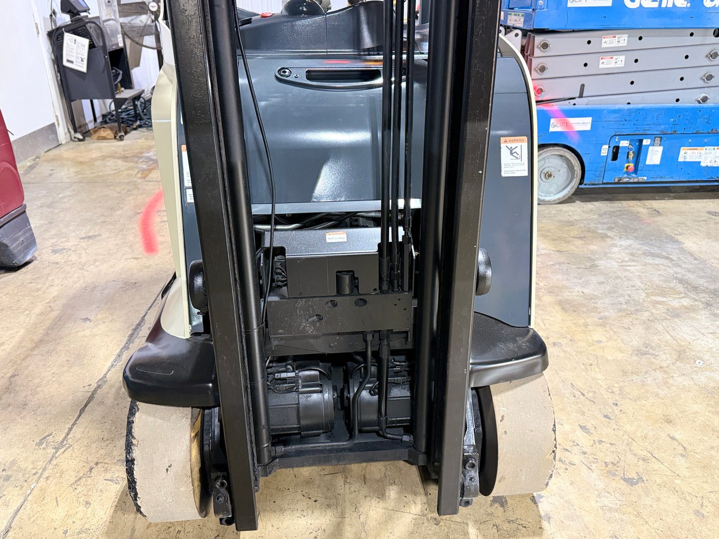 Forklift For Sale Electric Forklift 2015 Crown RC5500 Narrow Aisle April 2023 Tested AGM Battery Height  Stock # 3801