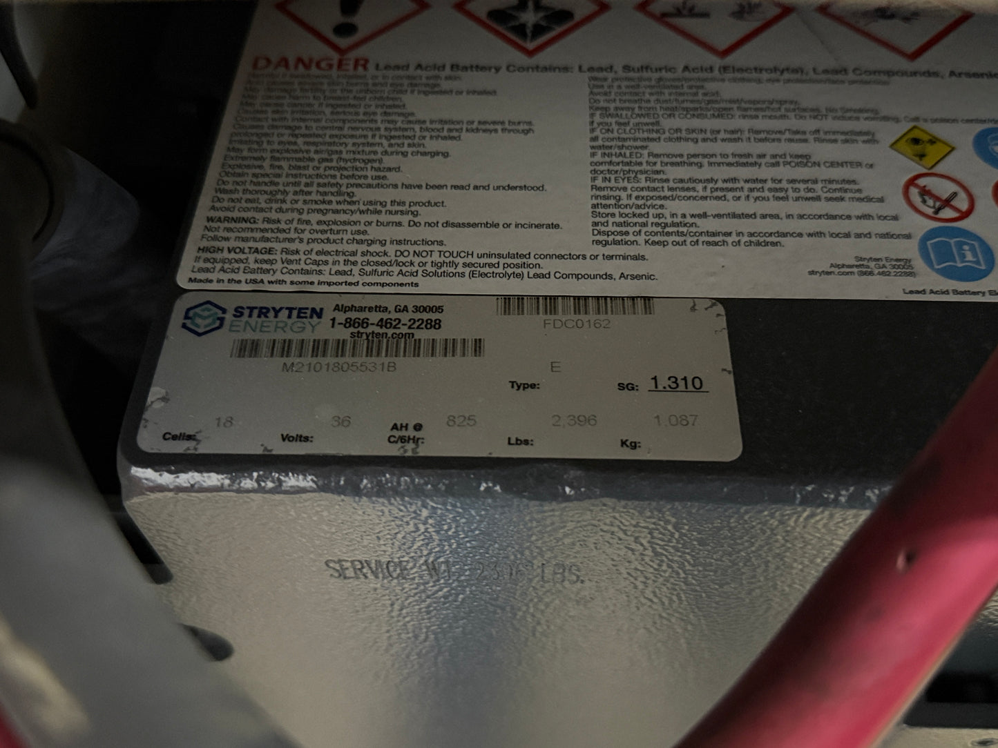 Forklift For Sale Electric Forklift 2015 Crown RC5500 Narrow Aisle April 2023 Tested AGM Battery Height  Stock # 3801