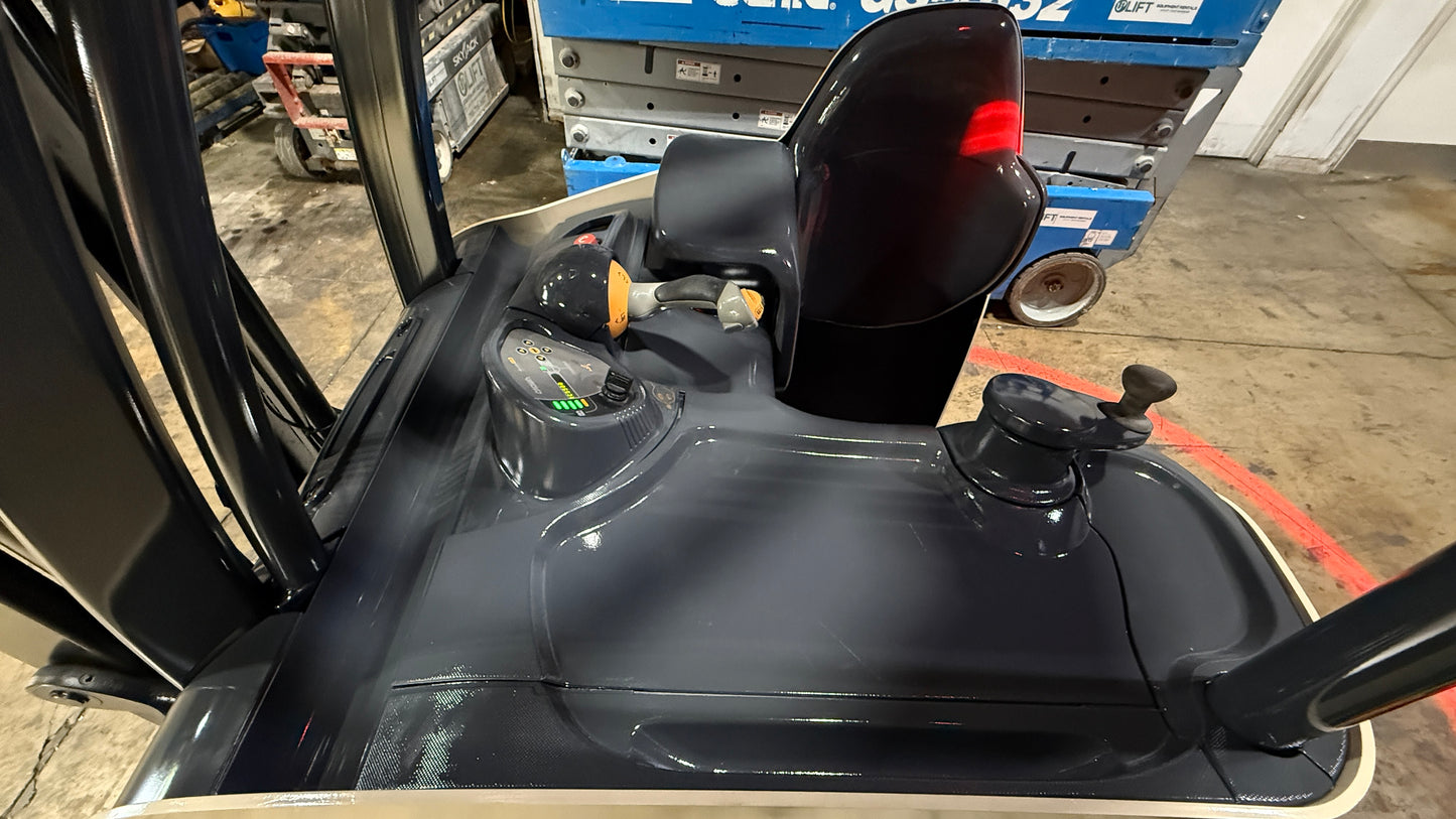 Forklift For Sale Electric Forklift 2014 Crown RC5500 Narrow Aisle 2026 Battery Height  Stock # 7741