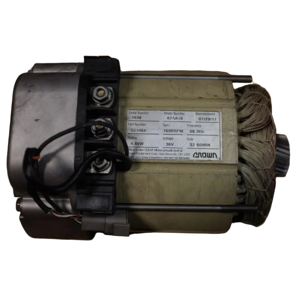 Crown RC5500 Part # 021084 AC Traction Motor - Used  with New Sensor Bearing Installed